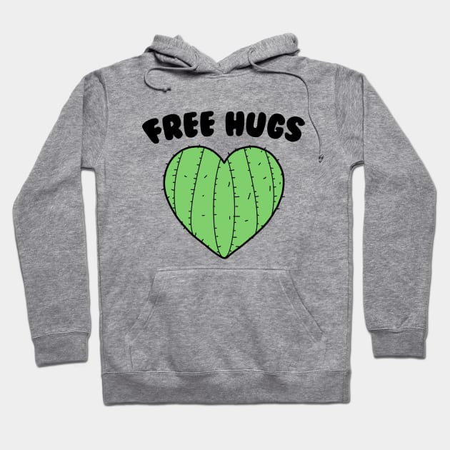 Free Hugs | Cactus Heart Hoodie by bluecrown